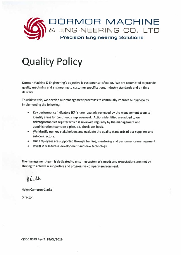 Quality Policy Document